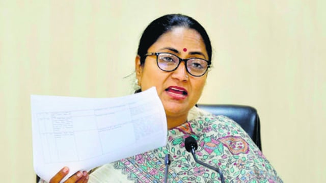 CM Rekha Gupta at a high-level review meeting at the Delhi Secretariat. (HT file)