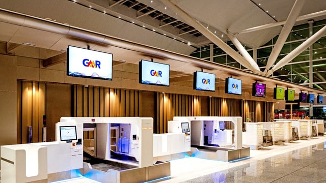 A view of Delhi Airport's Terminal 1 which resume full operations from tomorrow, in New Delhi on Monday. 