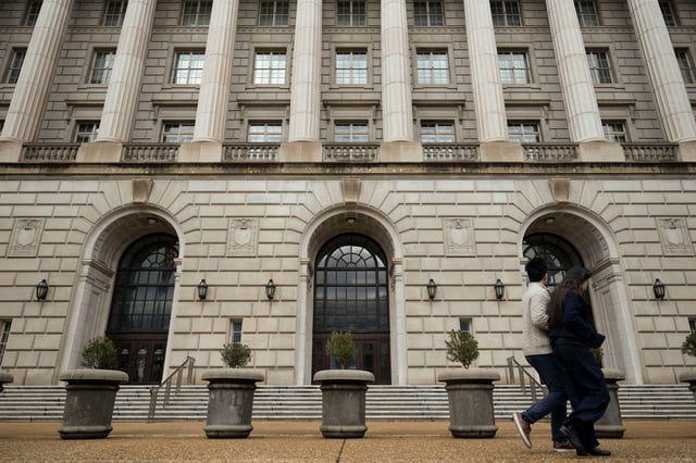 A view of the Internal Revenue Service building in Washington on February 16, 2025.