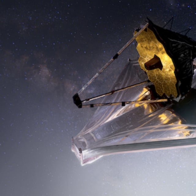 A conception of the James Webb Space Telescope orbiting the sun 1 million miles from Earth.