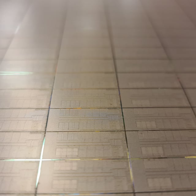 Intel Raptor Lake wafer up-close