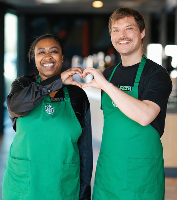Employees will have to wear solid black tops under their aprons.