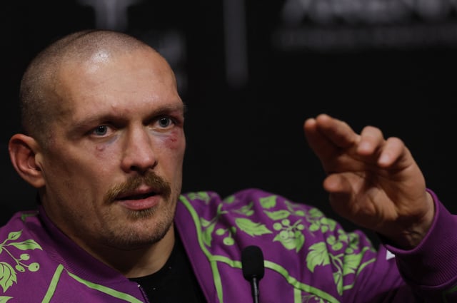 Boxing - Oleksandr Usyk v Tyson Fury - Heavyweight World Title - Kingdom Arena, Riyadh, Saudi Arabia - December 22, 2024 Oleksandr Usyk during a press conference after winning his fight against Tyson Fury Action Images via Reuters/Andrew Couldridge/ File Photo