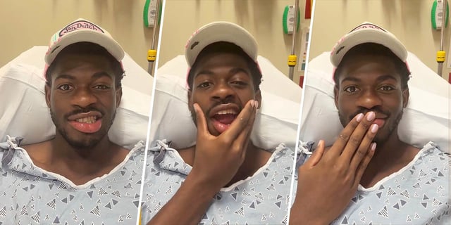 Lil Nas X in hospital with partial face paralysis.