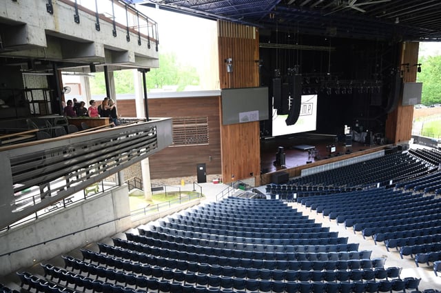 MVP deck suites  overlook the amphitheater and stage during a tour of Merriweather Post Pavilion.  (Brian Krista/Staff)