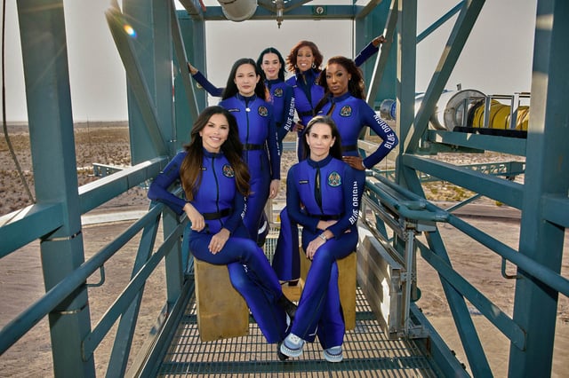 Mission Targets Liftoff on April 14 Blue Origin announced its 11th human flight, NS-31, will lift off from Launch Site One in West Texas on Monday, April 14. The mission includes Aisha Bowe, Amanda Nguyen, Gayle King, Katy Perry, Kerianne Flynn, and Lauren Sanchez.