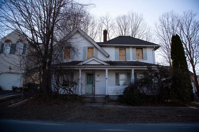 Kimberly Sullivan’s house is seen in Waterbury, Connecticut on Tuesday, March 18.