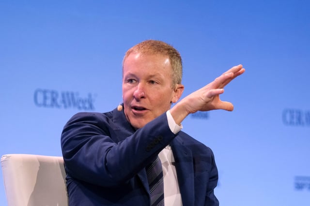 Scott Kirby, chief executive officer of United Airines Holdings Inc., during the CERAWeek by S&amp;P Global conference in Houston, Texas, US, on Monday, March 10, 2025.