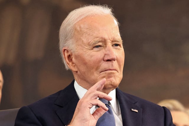 Former U.S. President Joe Biden listens as U.S. President Donald Trump speaks during inauguration ceremonies in the Rotunda of the U.S. Capitol on January 20, 2025 in Washington, DC. Donald Trump takes office for his second term as the 47th president of the United States.     Chip Somodevilla/Pool via REUTERS/File Photo