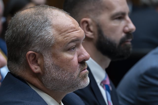 FILE - IRS Criminal Investigator Joseph Ziegler, right, and IRS Special Agent Gary Shapley, appear before the House Oversight and Accountability Committee during a hearing to argue that the Justice Department interfered with a yearslong investigation into Hunter Biden, at the Capitol in Washington, July 19, 2023. (AP Photo/J. Scott Applewhite, File)