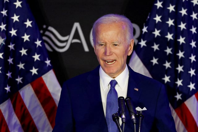 Joe Biden à Chicago, le 15 avril 2025.
