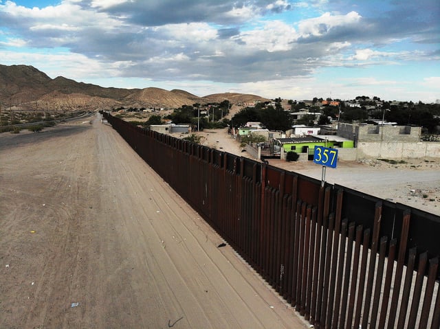 The U.S. and Mexico border fence is seen on July 19, 2018, in Sunland Park, New Mexico. (Photo by Joe Raedle/Getty Images)