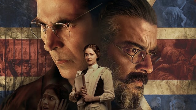 Kesari Chapter 2 advance booking: Akshay Kumar, R Madhavan and Ananya Panday on the poster for the film.
