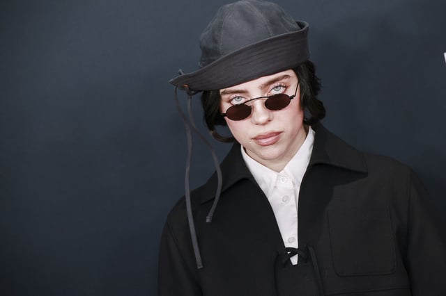 Billie Eilish walking on the red carpet during the 67th Grammy Awards held at Crypto.com Arena in Los Angeles, CA on February 2, 2025. (Photo by Elyse Jankowski/Sipa USA)(Sipa via AP Images)