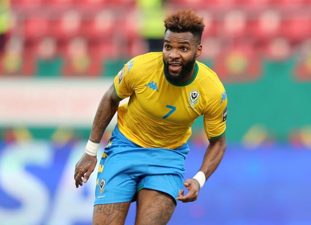 Soccer Football - Africa Cup of Nations - Round of 16 - Burkina Faso v Gabon -  Limbe Omnisport Stadium, Limbe, Cameroon - January 23, 2022 Gabon's Aaron-Salem Boupendza celebrates scoring a disallowed goal REUTERS/Mohamed Abd El Ghany/File Photo