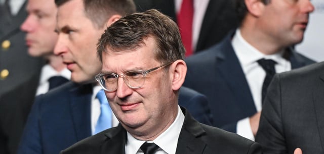 Dänemarks Verteidigungsminister Troels Lund Poulsen beim Treffen der Verteidigungsminister der EU Anfanng April