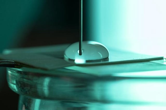 A water droplet.