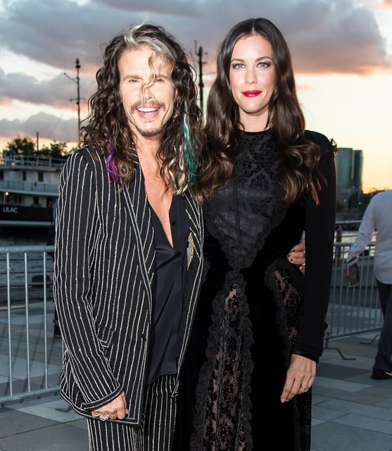 Steven Tyler and Liv Tyler arrive at the Givenchy fashion show during Spring 2016 New York Fashion Week on Sept. 11, 2015 in New York =.