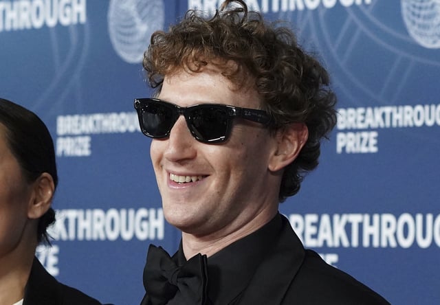 Mark Zuckerberg at the 11th Breakthrough Prize Ceremony on April 5, in Los Angeles. 
