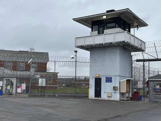 The Mid-State Correctional Facility in Marcy, N.Y. is shown on Wednesday, April 16, 2025 (AP Photo/Michael Hill)