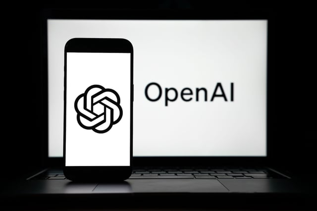 ANKARA, TURKIYE - APRIL 03: In this photo illustration the logos of Open AI are being displayed on both computer and smart phone screen in Ankara, Turkiye on April 03, 2025. (Photo by Betul Abali/Anadolu via Getty Images)