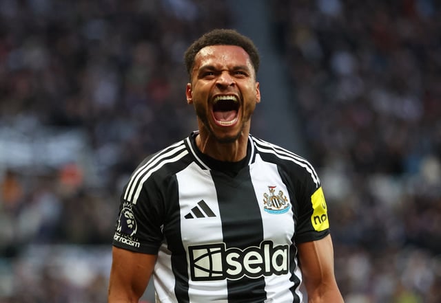 Soccer Football - Premier League - Newcastle United v Crystal Palace - St James' Park, Newcastle, Britain - April 16, 2025 Newcastle United's Jacob Murphy celebrates scoring their first goal Action Images via Reuters/Craig Brough EDITORIAL USE ONLY. NO USE WITH UNAUTHORIZED AUDIO, VIDEO, DATA, FIXTURE LISTS, CLUB/LEAGUE LOGOS OR 'LIVE' SERVICES. ONLINE IN-MATCH USE LIMITED TO 120 IMAGES, NO VIDEO EMULATION. NO USE IN BETTING, GAMES OR SINGLE CLUB/LEAGUE/PLAYER PUBLICATIONS. PLEASE CONTACT YOUR ACCOUNT REPRESENTATIVE FOR FURTHER DETAILS..