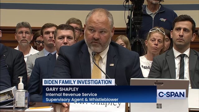Gary Shapley testifying before Congress.