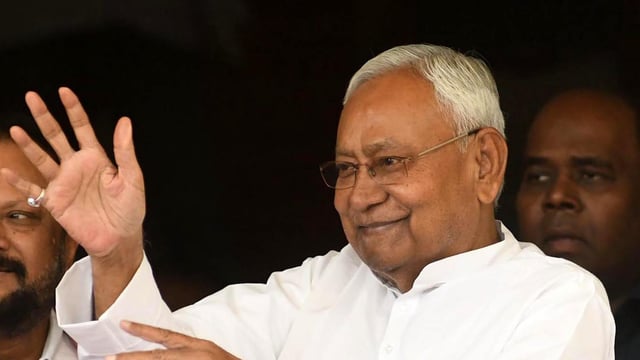After his Haryana counterpart Nayab Singh Saini declared that the BJP would win the elections in the eastern state under the leadership of Samrat Choudhary, JD(U), an alliance partner of the NDA, erected a large poster outside its party office here, stating that Nitish Kumar would remain the Bihar chief minister until 2030
