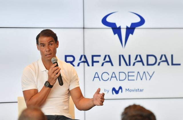 Tennis - Rafael Nadal Press Conference - Rafa Nadal Academy, Mallorca, Spain - May 18, 2023 Spain's Rafael Nadal announces that he has withdrawn from the French open during a press conference REUTERS/Miquel Borras