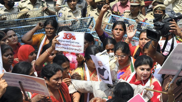 Leaders of the Telangana Pradesh Congress committee protested the agency's chargesheet against its leaders, Rahul Gandhi and Sonia Gandhi, in the National Herald case on Thursday outside the Directorate of Enforcement headquarters in Hyderabad.