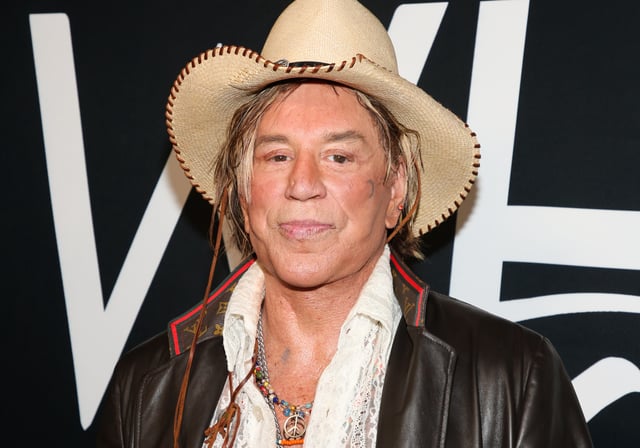 Actor Mickey Rourke at the TEATRO Even Summer White Affair, June 17, 2022 in West Hollywood, California.