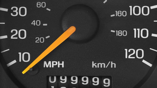 Odometer with 99999 miles