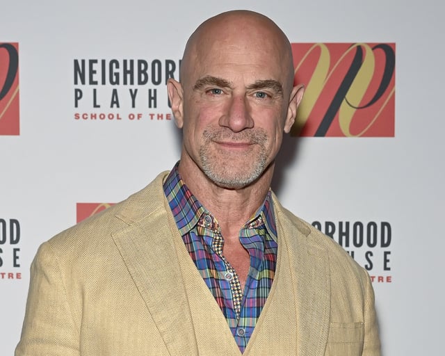 Actor Christopher Meloni, who stars on Law &amp; Order: Organized Crime, attends The Neighborhood Playhouse Gala in New York, New York, on February 27, 2025.