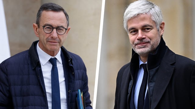 Bruno Retailleau (à gauche) et Laurent Wauquiez (à droite).