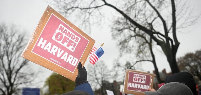 Pro-Harvard-Demo in Cambridge, Massachusetts