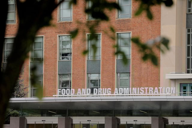 Signage is seen outside of the Food and Drug Administration (FDA) headquarters in White Oak, Maryland, U.S., August 29, 2020. REUTERS/Andrew Kelly/File Photo