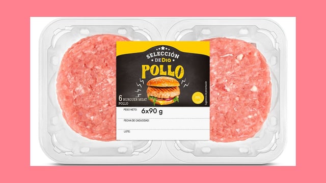 Un ejemplo del paquete de hamburguesas del supermercado Dia que pueden contener la bacteria de la salmonela.