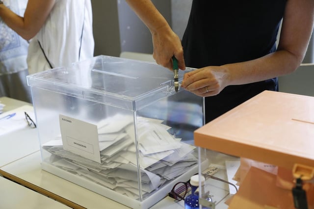 Cierre de un colegio electoral en las últimas elecciones.