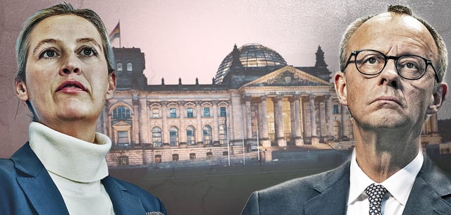 AfD-Fraktionsvorsitzende Alice Weidel; Unions-Fraktionschef Friedrich Merz (CDU)