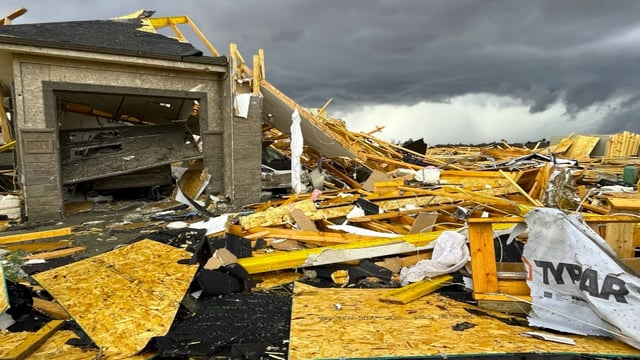 Tornado damage in Omaha.