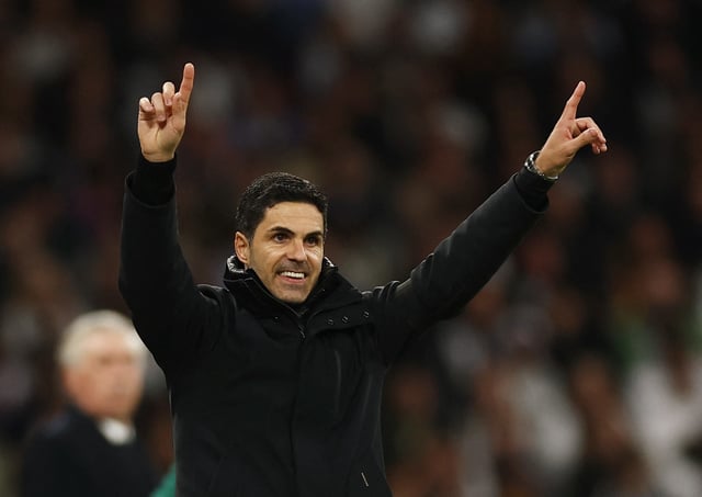 Soccer Football - Champions League - Quarter Final - Second Leg - Real Madrid v Arsenal - Santiago Bernabeu, Madrid, Spain - April 16, 2025 Arsenal manager Mikel Arteta reacts Action Images via Reuters/Lee Smith