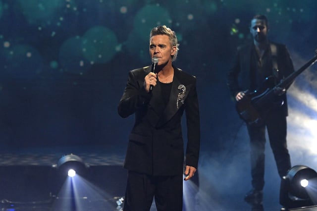 Robbie Williams performs in Gold Coast, Australia on February 7, 2025.