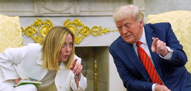 Verstehen sich gut: Italiens Premierministerin Giorgia Meloni und US-Präsident Donald Trump