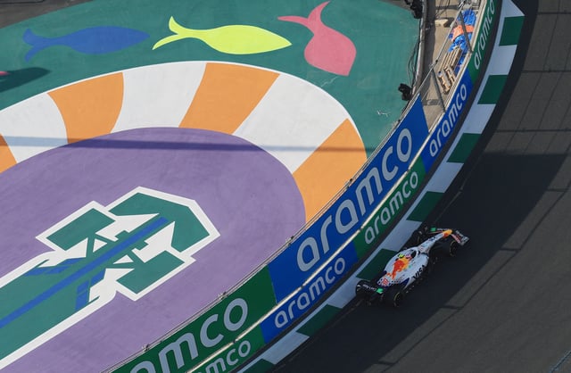 Formula One F1 - Saudi Arabian Grand Prix - Jeddah Corniche Circuit, Jeddah, Saudi Arabia - April 18, 2025 RB's Liam Lawson during practice REUTERS/Thaier Al-Sudani