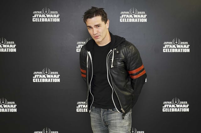 Sam Witwer, who is the voice of “Star Wars” character Darth Maul, poses backstage during Star Wars Celebration Japan on April 18, in Chiba, Japan.