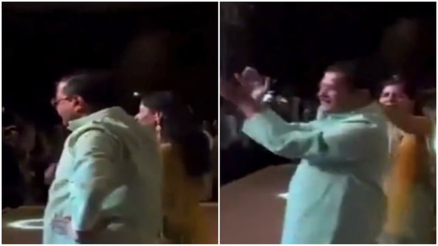 Arvind Kejriwal was spotted dancing with his wife Sunita Kejriwal to the popular “Pushpa 2: The Rule” track “angaro ka ambar sa” 