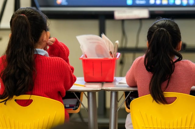 Third grade dual language program students are learning in the classroom on Monday, Nov. 27, 2023 at Gregg Elementary School in Houston.