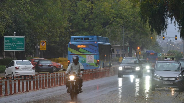 On Friday evening, rain and gusty winds swept across parts of Delhi, bringing some respite from the heat. (File)