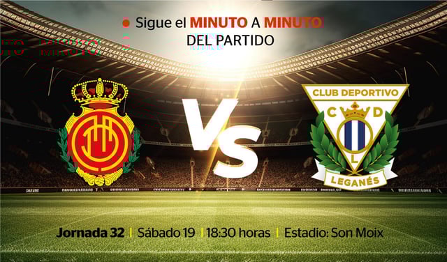 El Mallorca recibe este sábado en Son Moix a un Leganés metido en la parte baja de la clasificación.