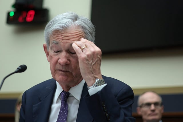 Federal Reserve Chair Jerome Powell testifies before the House Committee on Financial Services in the Rayburn House Office Building on Capitol Hill on February 12, 2025.